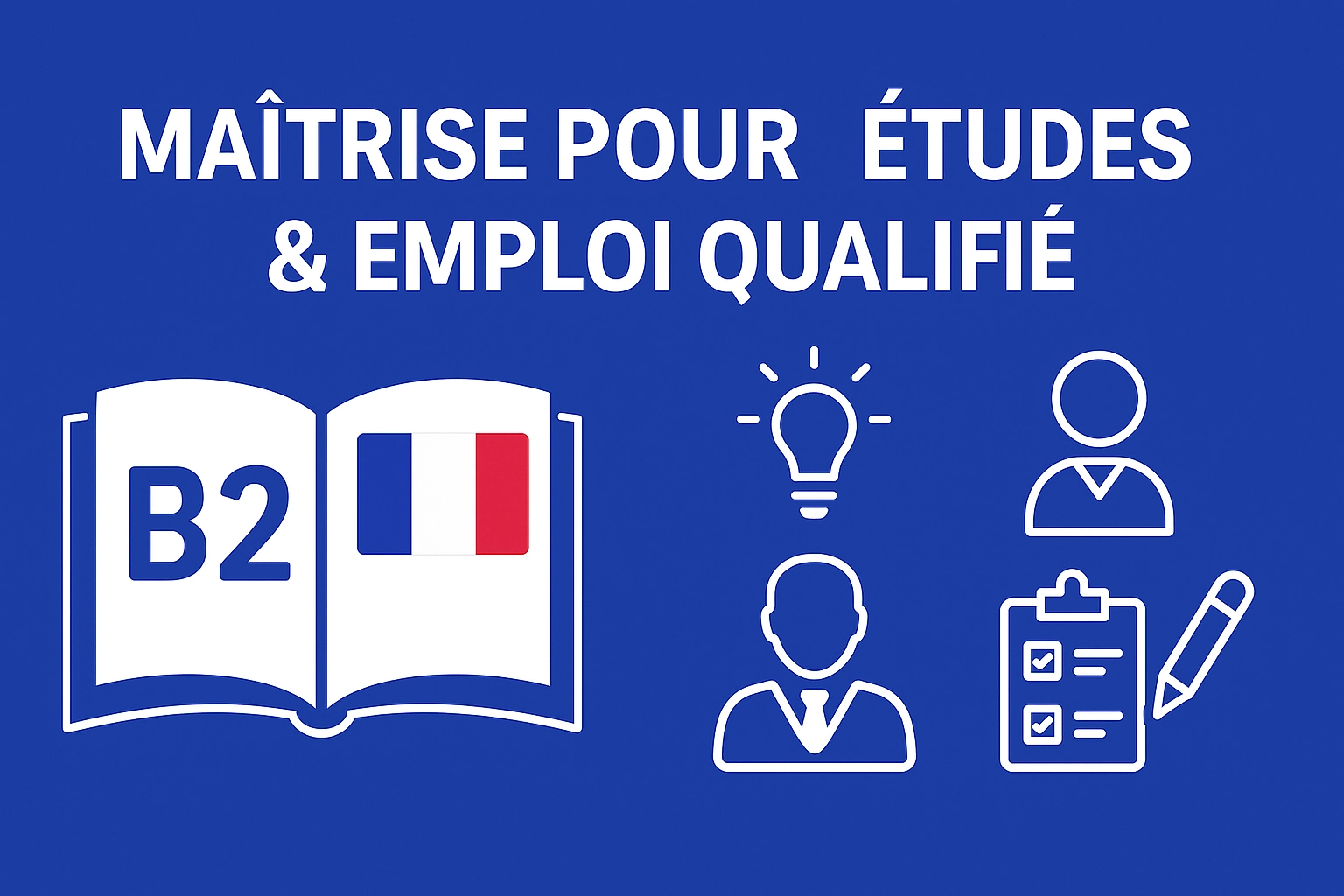 DELF B2 – Maîtrise pour études et emploi qualifié